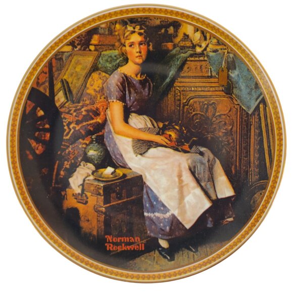 Vintage Norman Rockwell Collector Plate "Dreaming in the Attic" 1981 - Picture 1 of 6